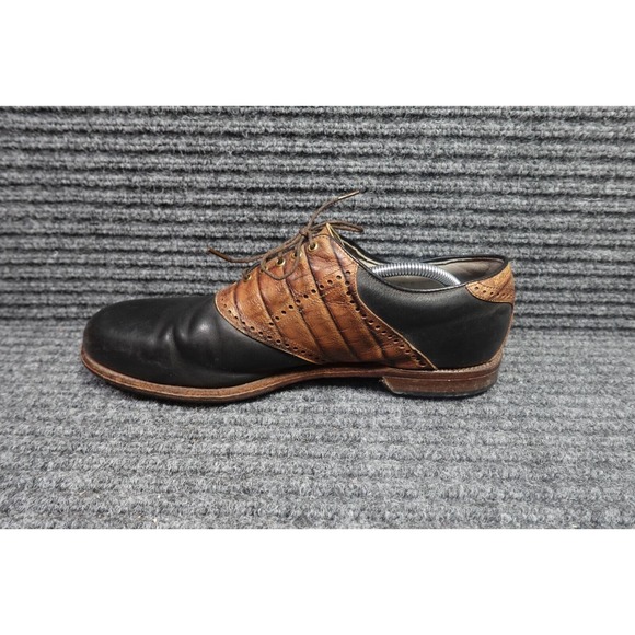 Footjoy Golf Shoes Mens 14 Black Brown Classics Dry Premiere 50056 Lizard main image 12